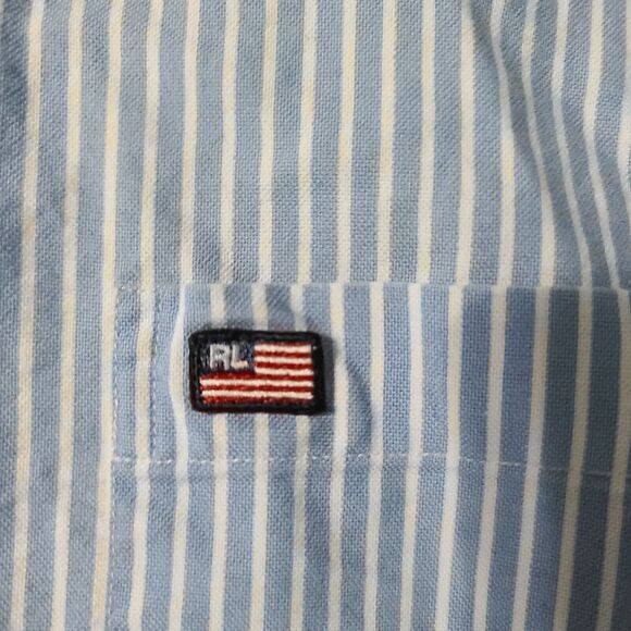 Ralph Lauren Mens Button Up Shirt Multicolor Size XL Cotton American Flag Logo - Picture 6 of 12